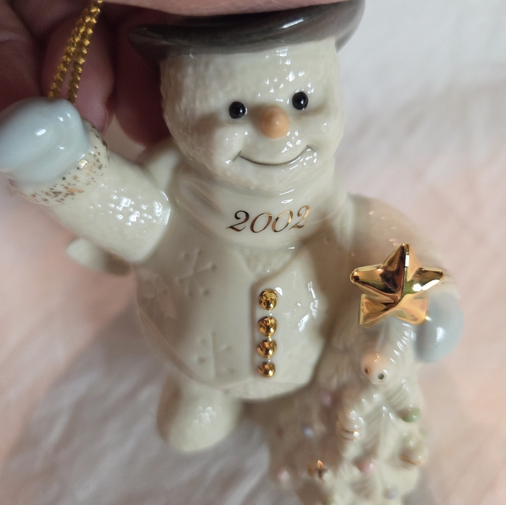 Lenox Snowman Ornament with Christmas Tree - Picture 3 of 4